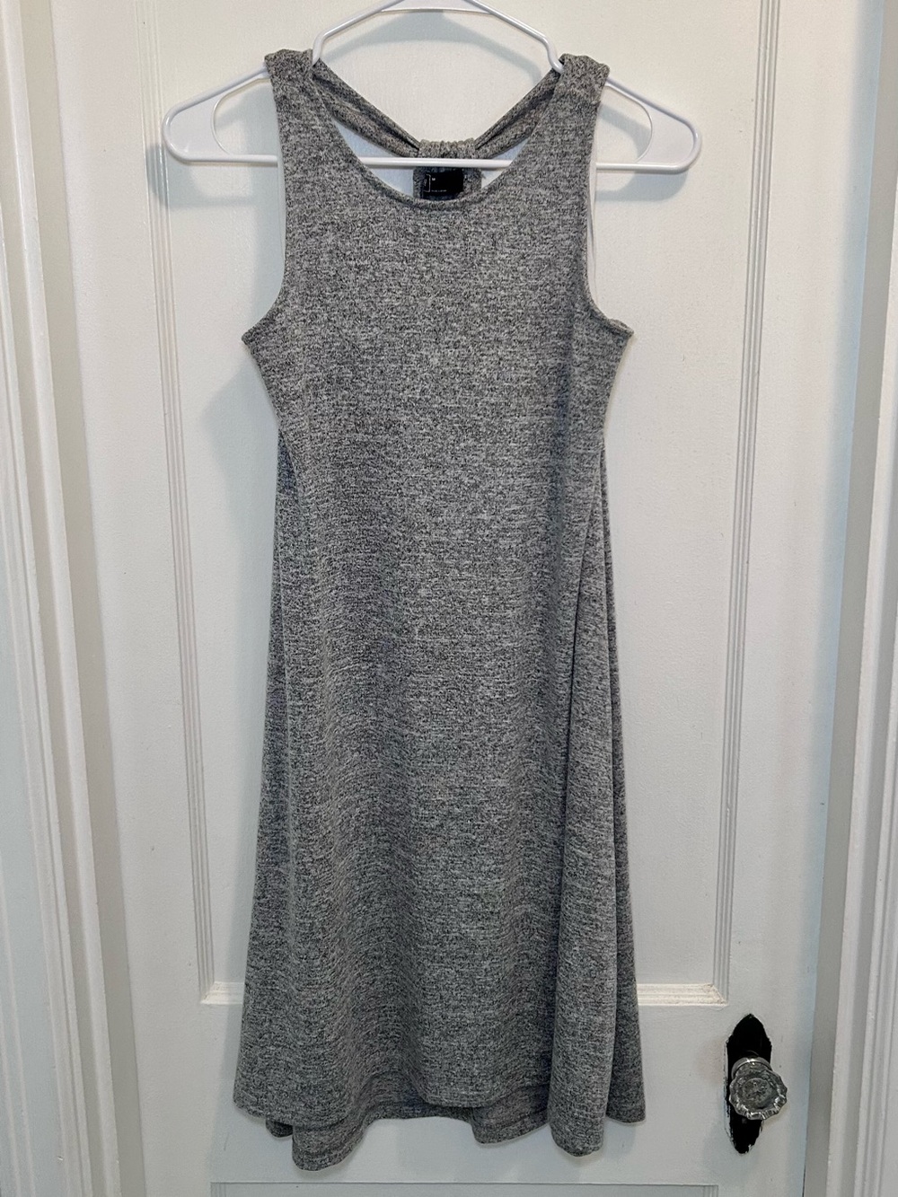 GAP Gray Heathered Jersey Knit Sleeveless Tank Razorback Pullover Dress Womens M